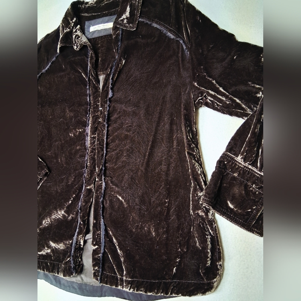 We The Free Deep Purple Velvet Jacket - Picture 3 of 7